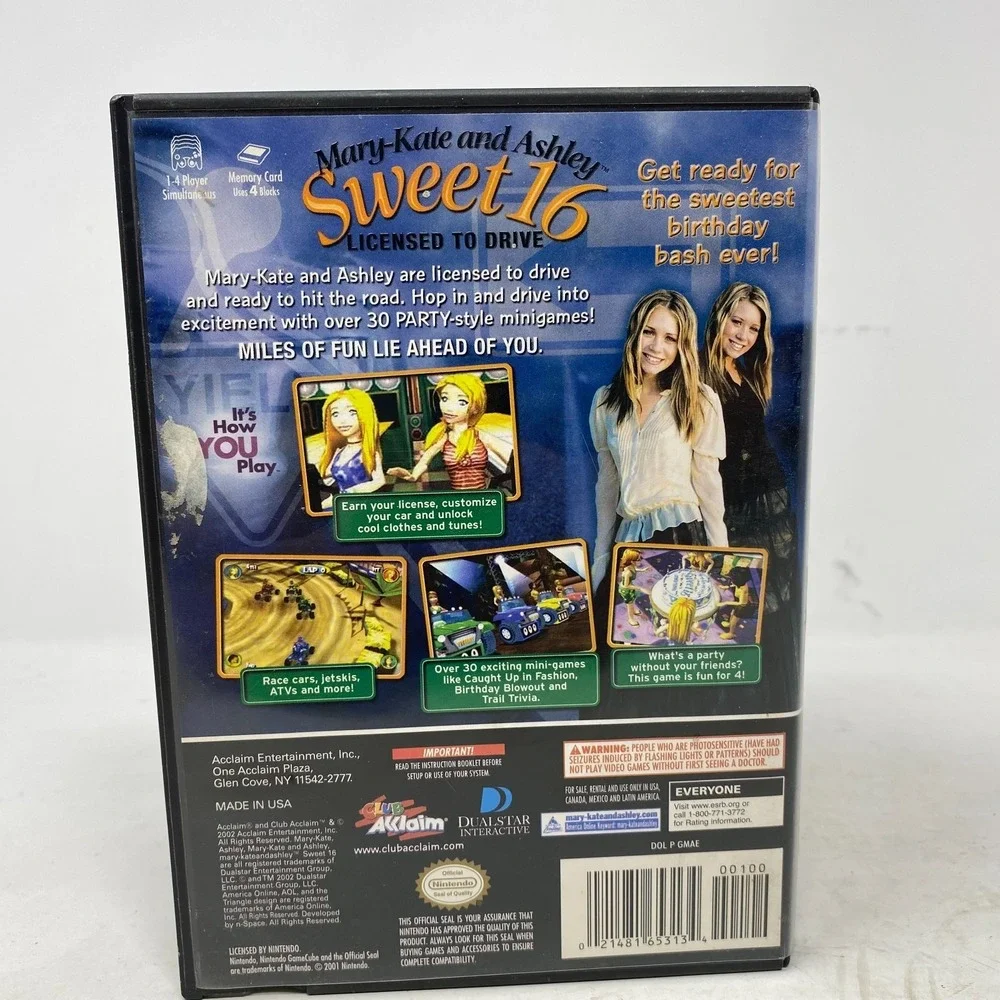 Mary-Kate‎ And Ashley Sweet 16 (Nintendo GameCube, 2002) CIB w/ Manual